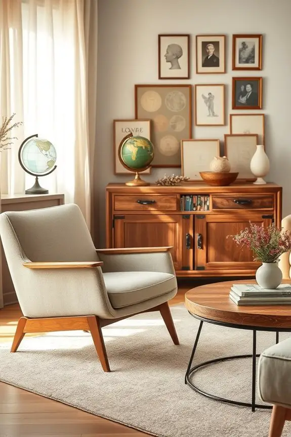 vintage charm in living room