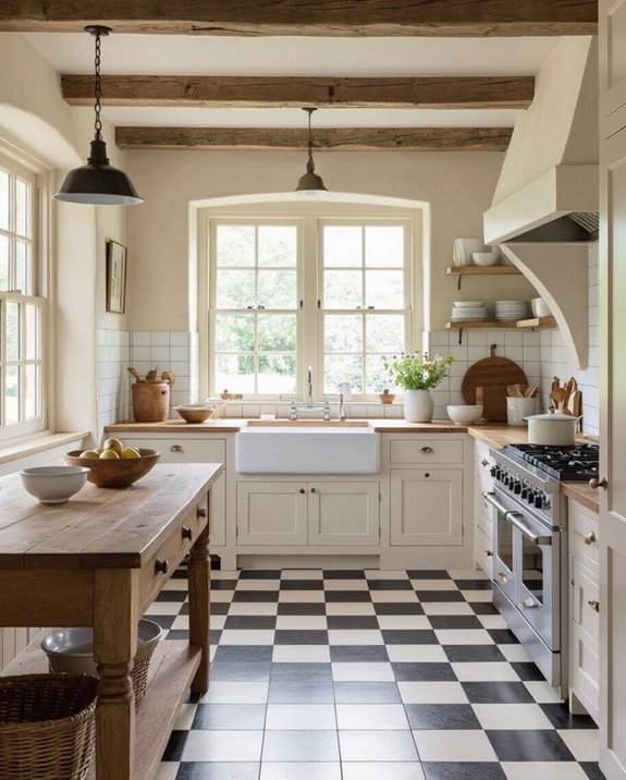 vintage checkerboard floor charm