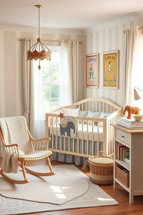 vintage circus bedroom decor