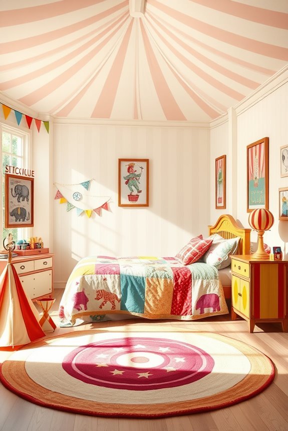 vintage circus themed children s room