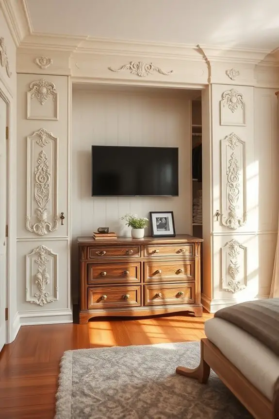 vintage closet with tv