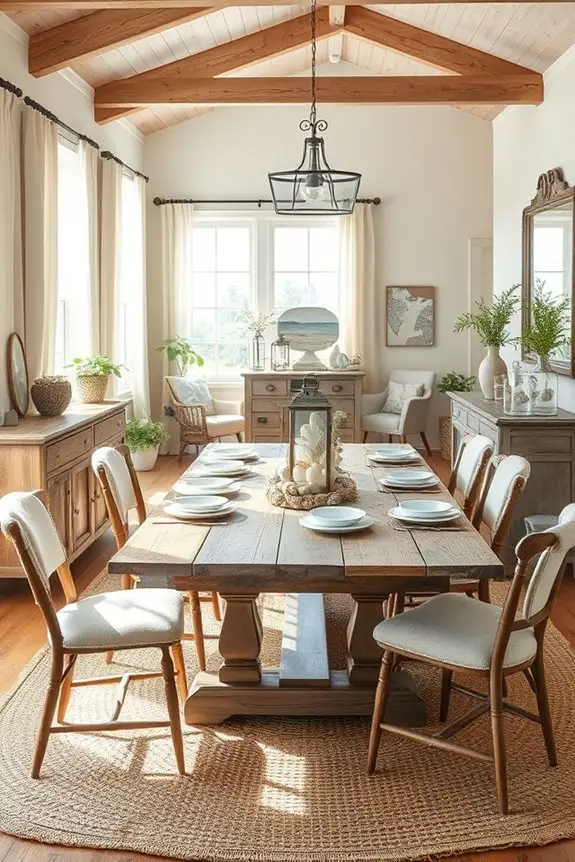 vintage coastal dining decor