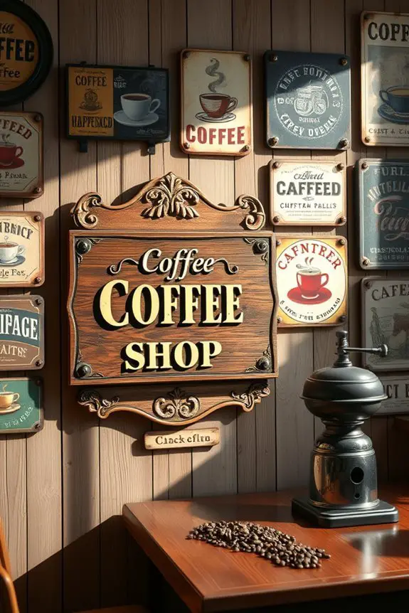 vintage coffee shop decor