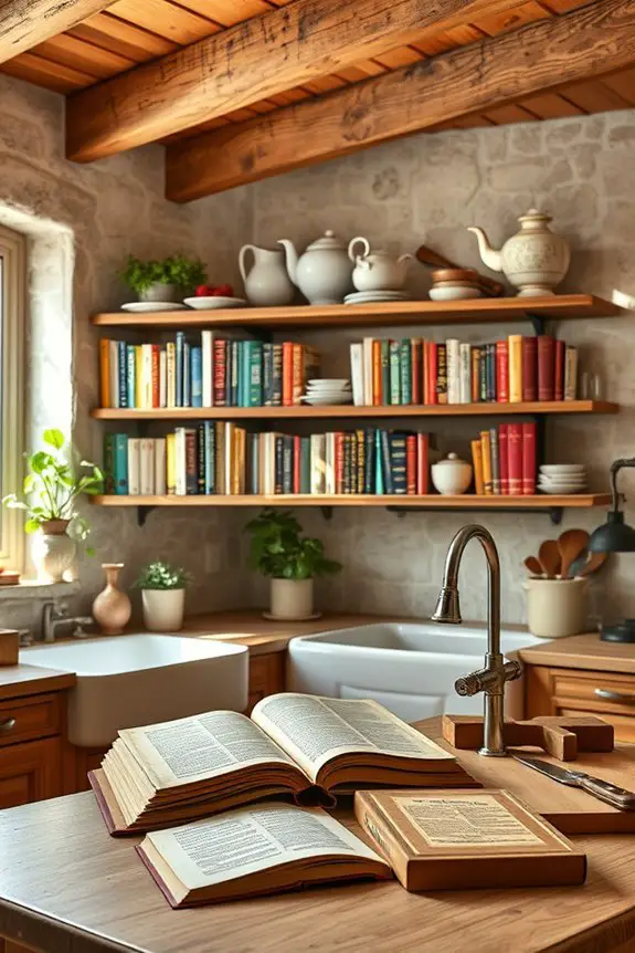 vintage cookbooks for decor