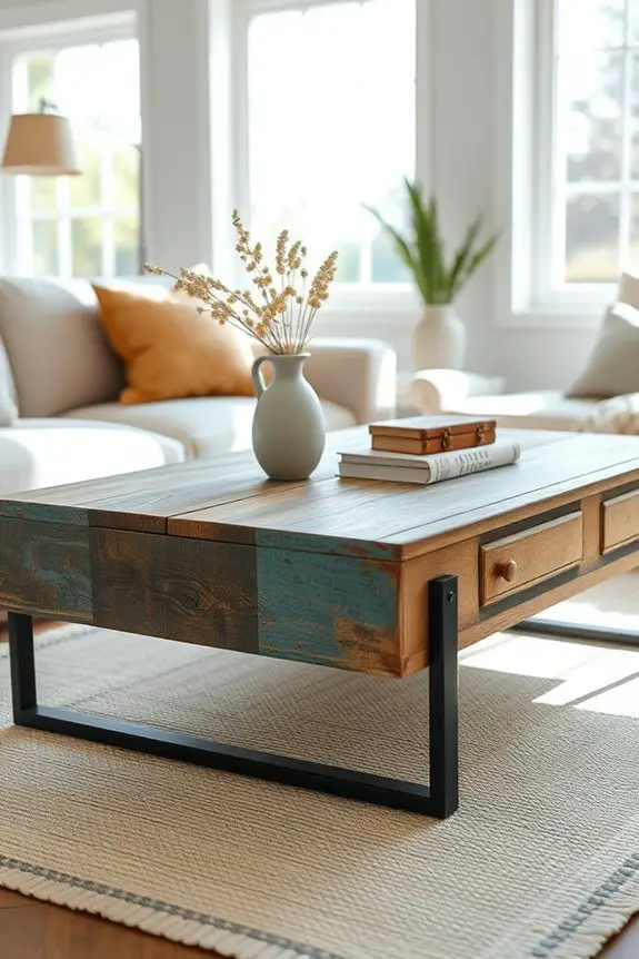 vintage door coffee table