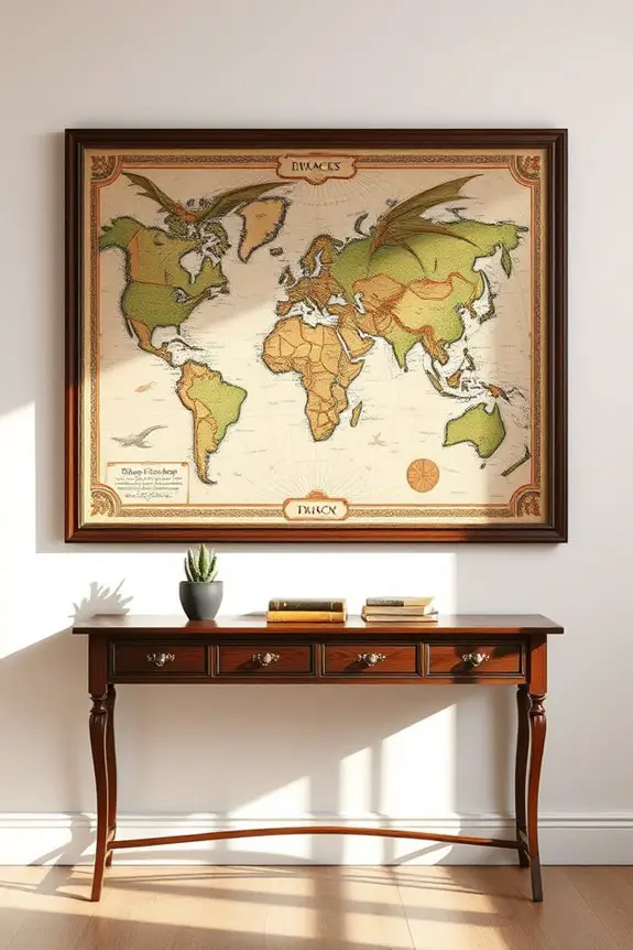 vintage dragon wall decor