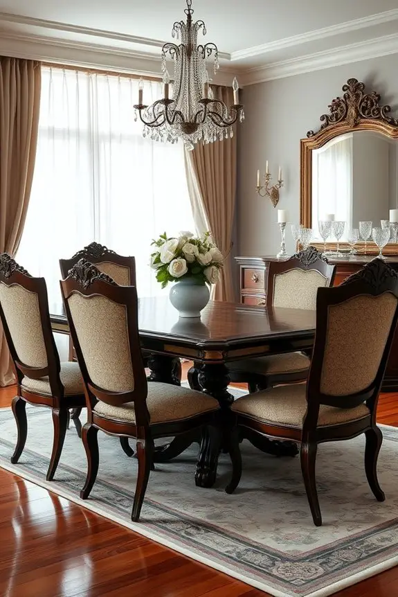 vintage elements enhance dining