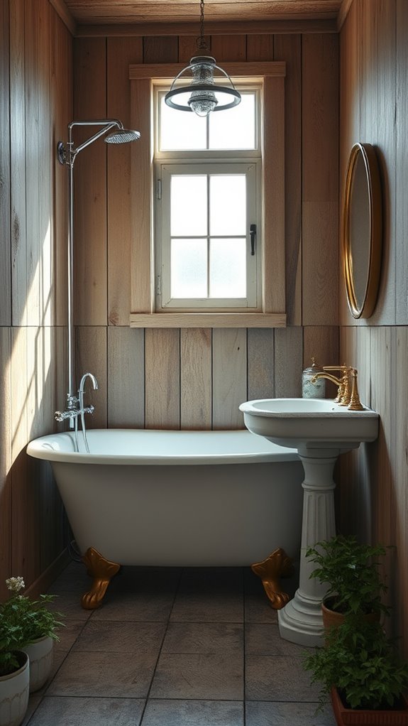 vintage faucets and mirrors