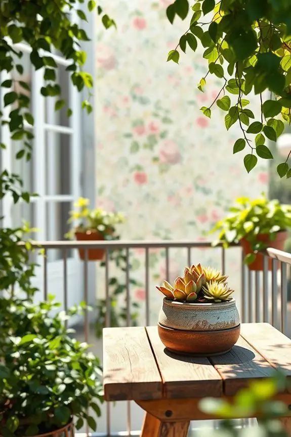 vintage floral balcony retreat