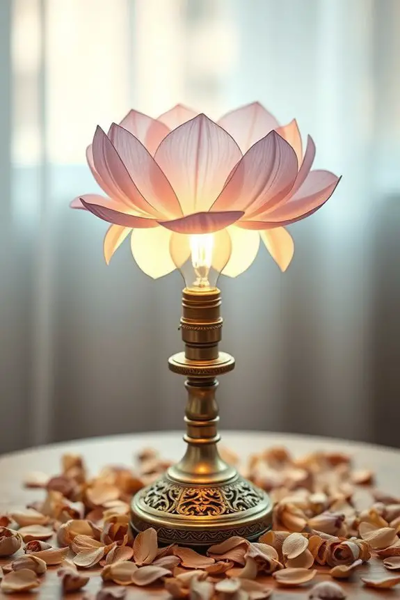 vintage floral table lamp