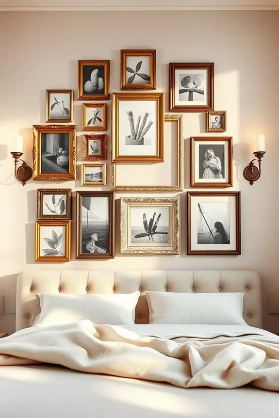 vintage frame gallery arrangement
