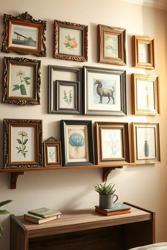 vintage frame gallery display