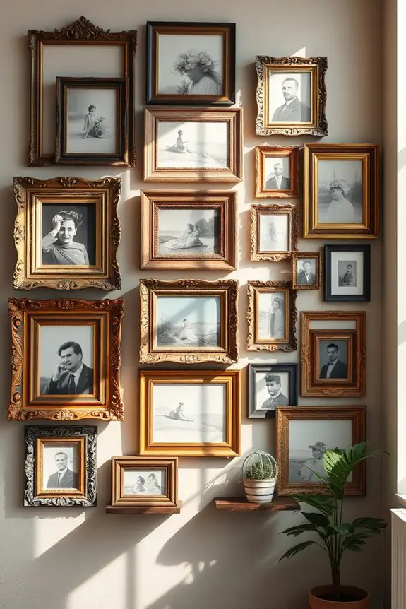 vintage frame gallery wall