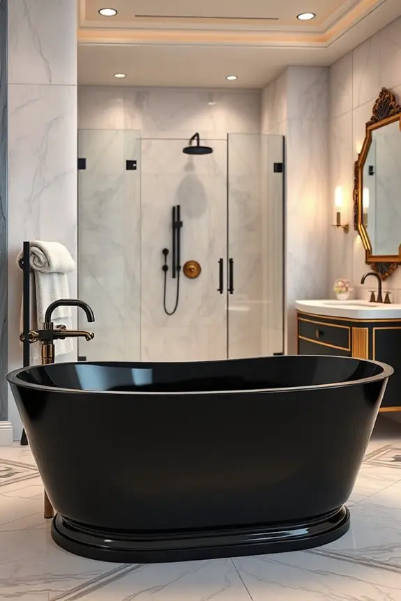 vintage glamour in bathrooms
