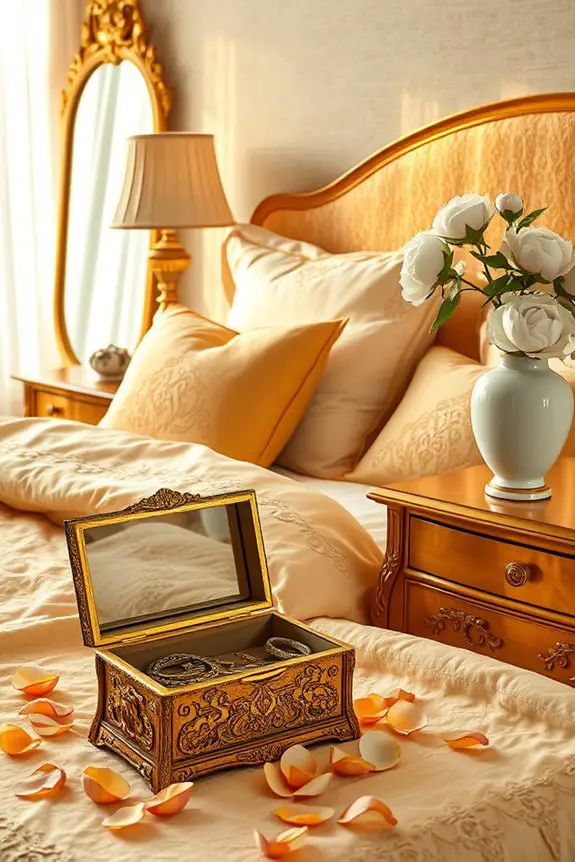 vintage gold accessory accents