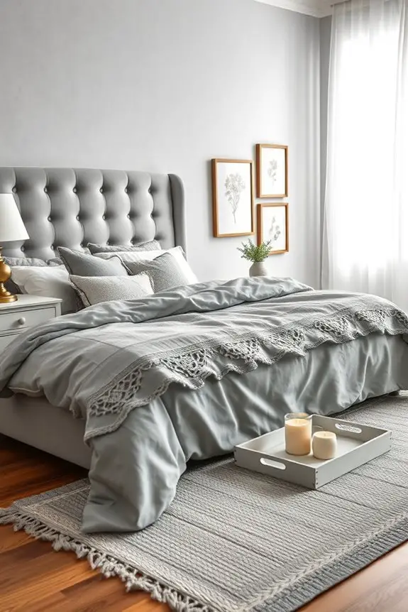 vintage grey bedroom elegance