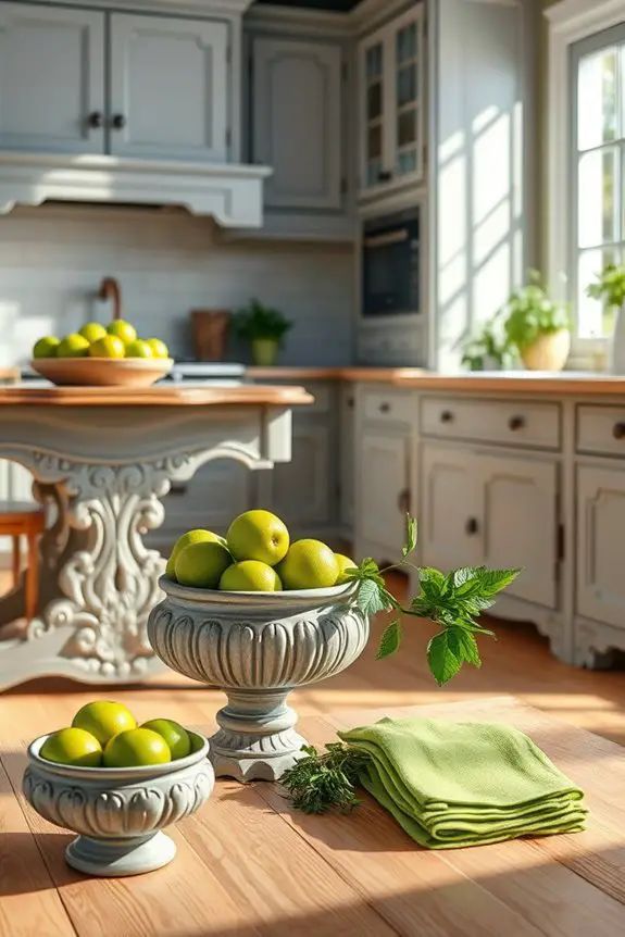 vintage grey bright green
