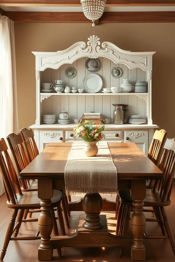vintage hutch display ideas