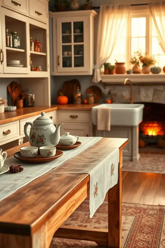 vintage kitchenware adds warmth