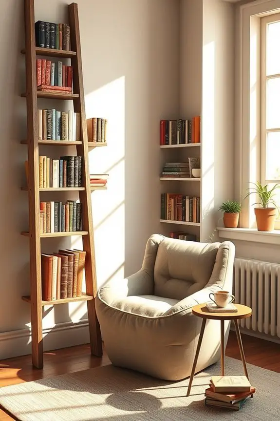 vintage ladder book display
