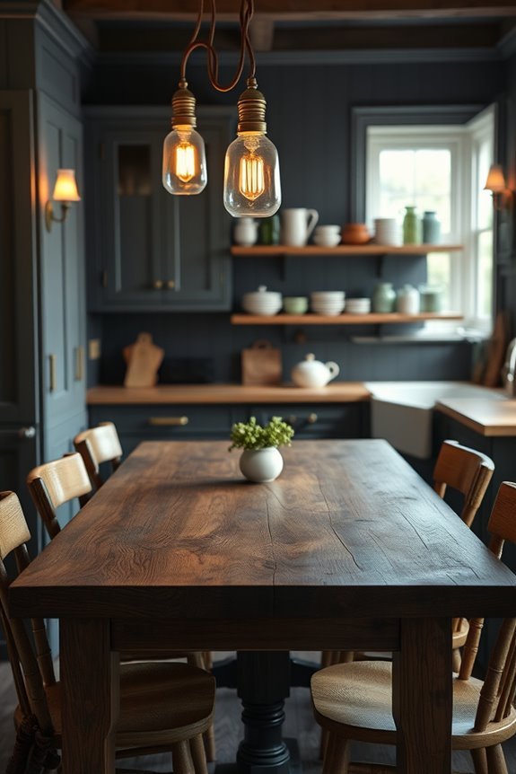 vintage lighting enhances charm