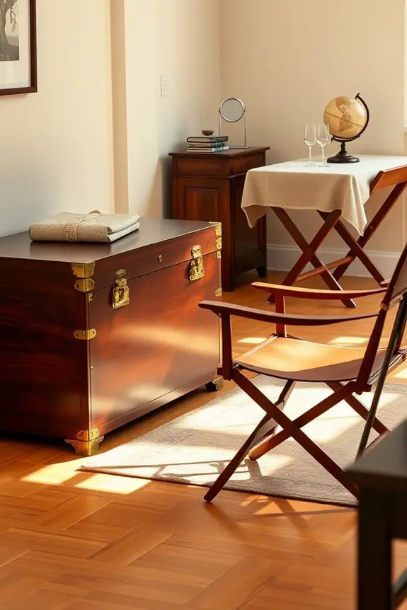 vintage military inspired furniture elegance
