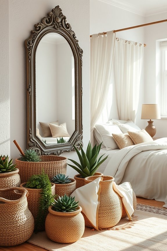 vintage mirror arrangement charm