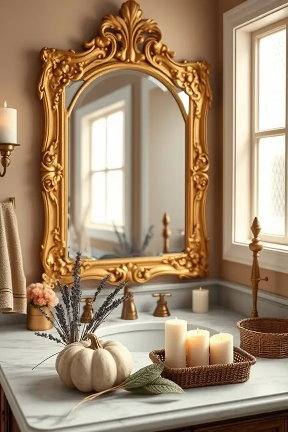 vintage mirrors enhance ambiance