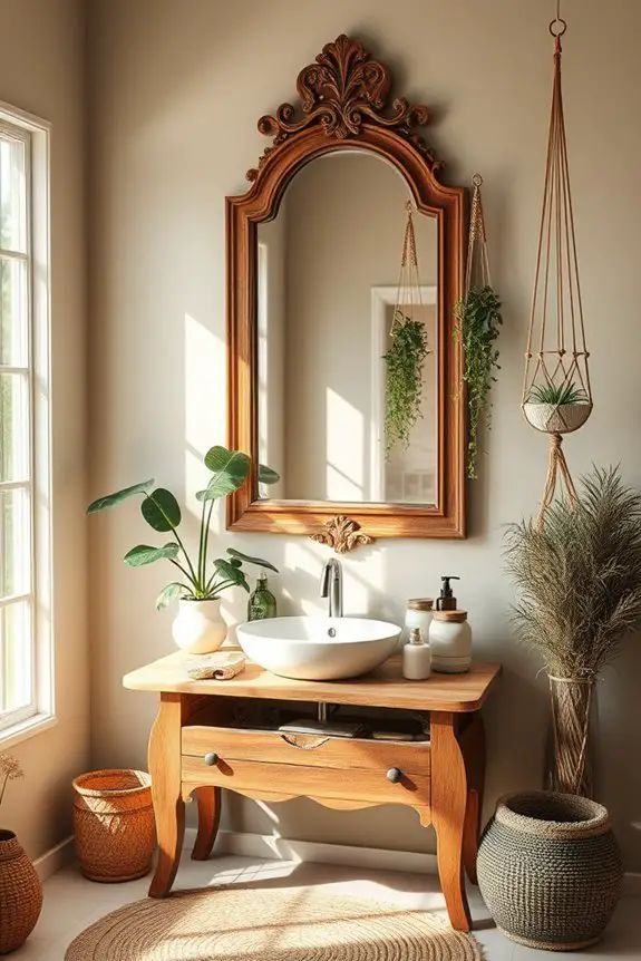 vintage mirrors enhance charm