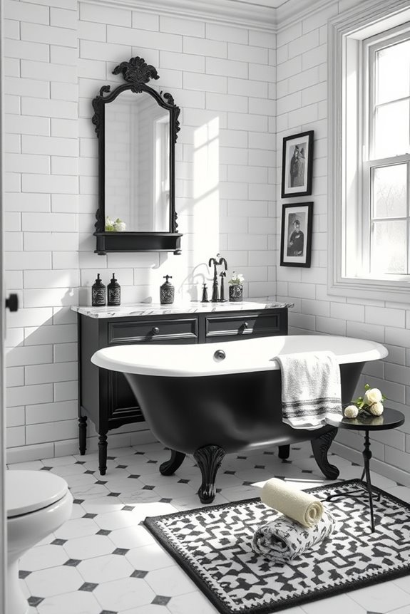 vintage photography bathroom decor