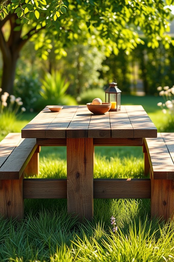 vintage picnic table charm