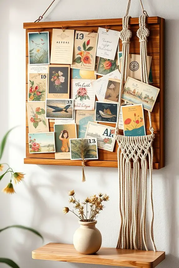 vintage postcard wall art