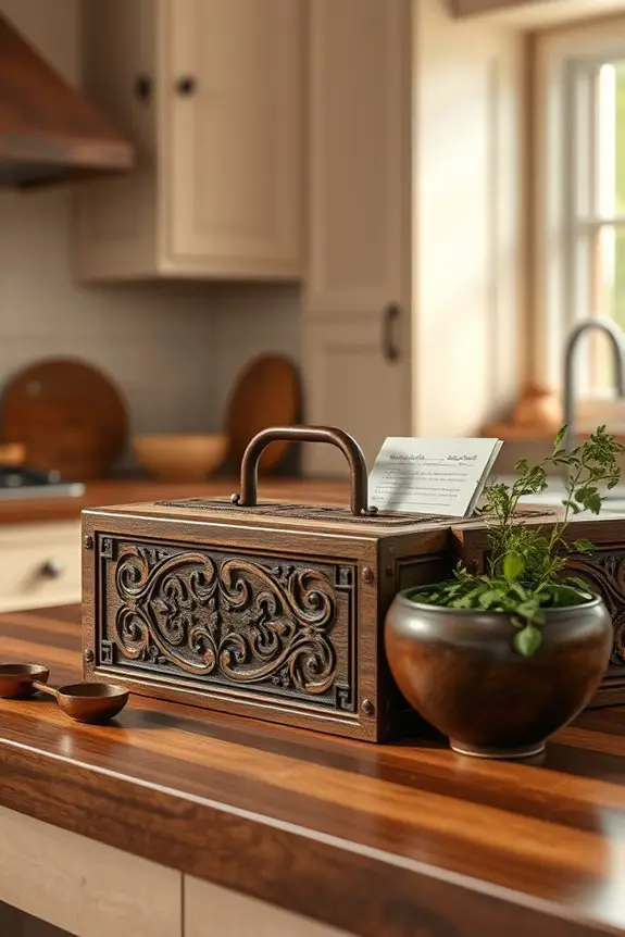 vintage recipe box charm