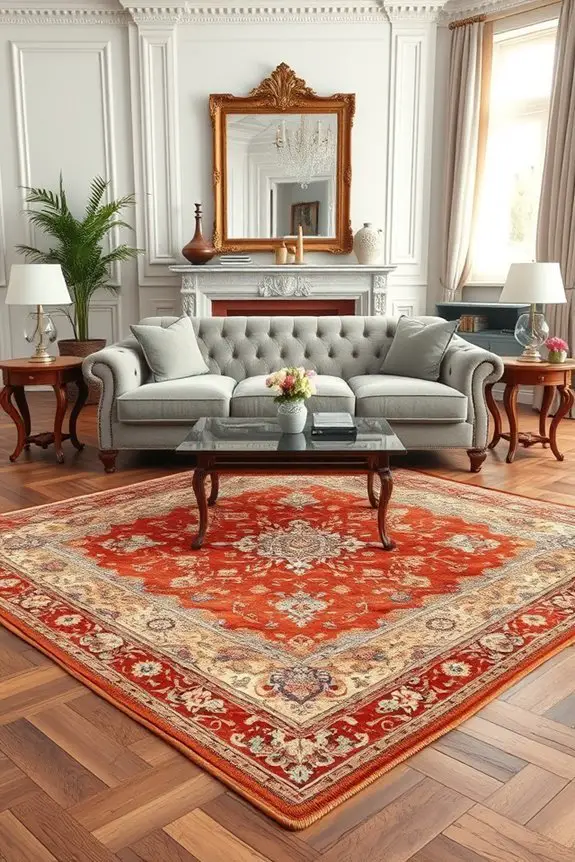 vintage rugs create warmth