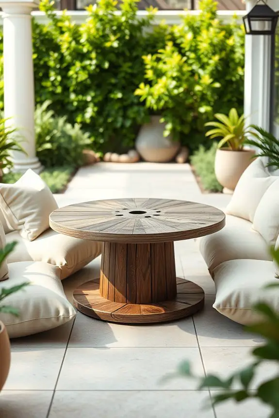 vintage spool table charm