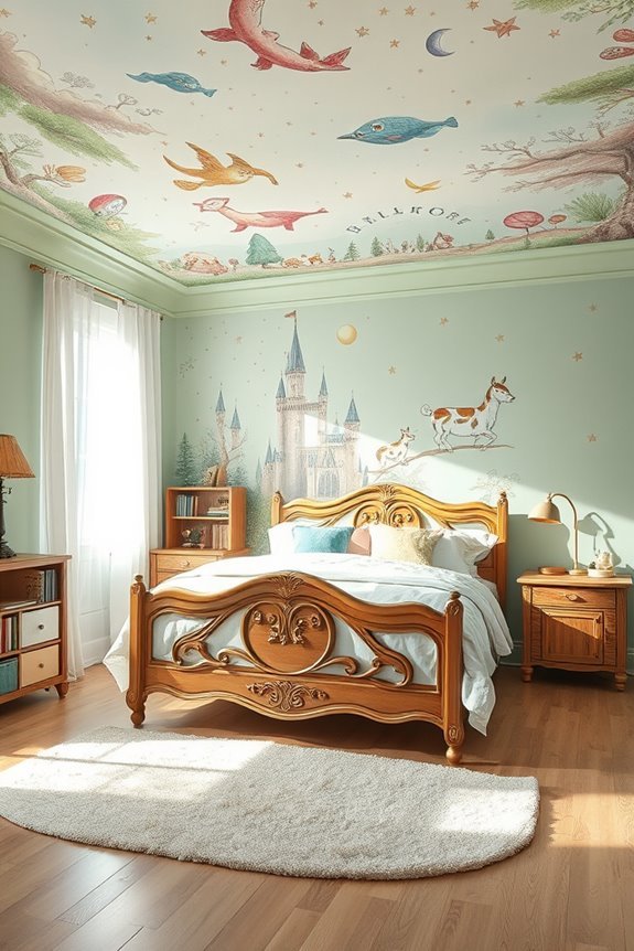 vintage storybook ceiling design