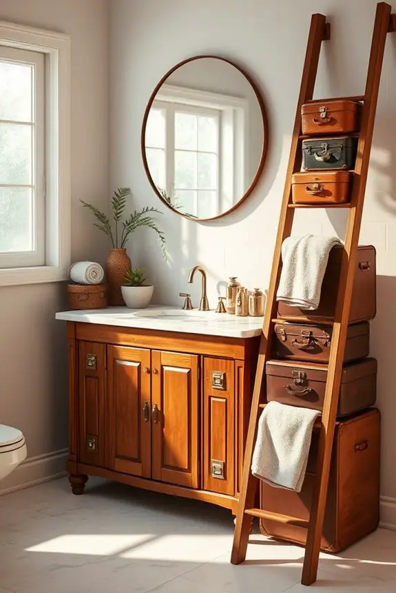 vintage suitcase storage solutions