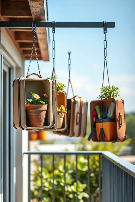 vintage suitcases as storage