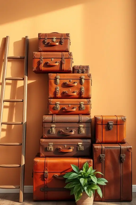 vintage suitcases for decor