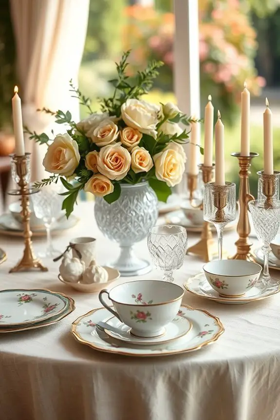 vintage tableware enhances celebrations
