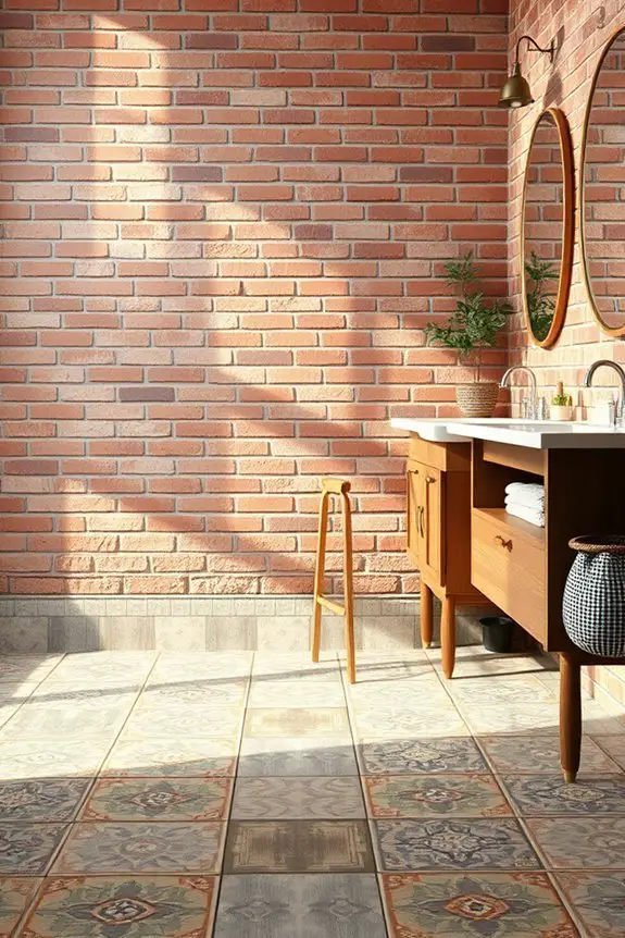 vintage tile and brick
