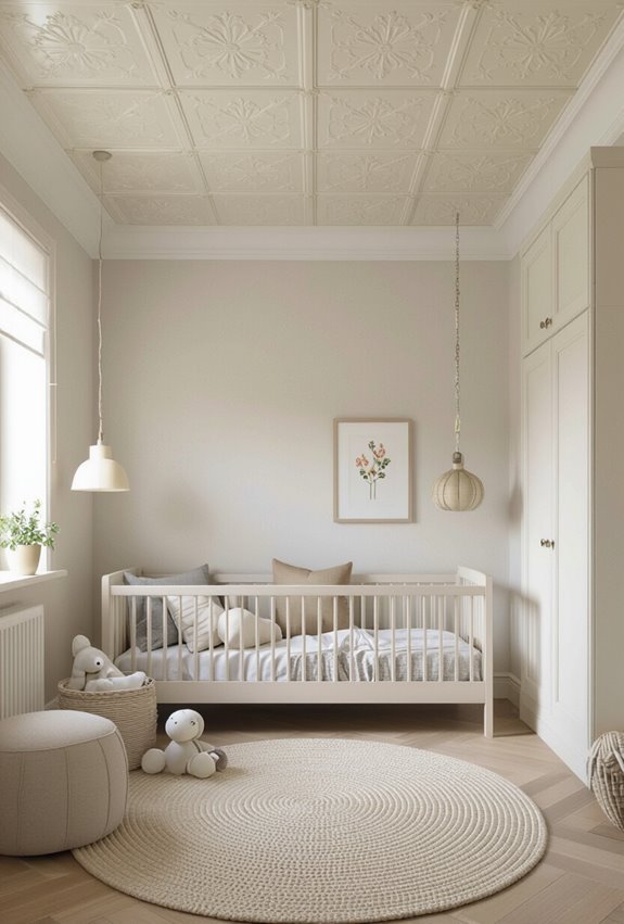 vintage tin effect nostalgic ceiling