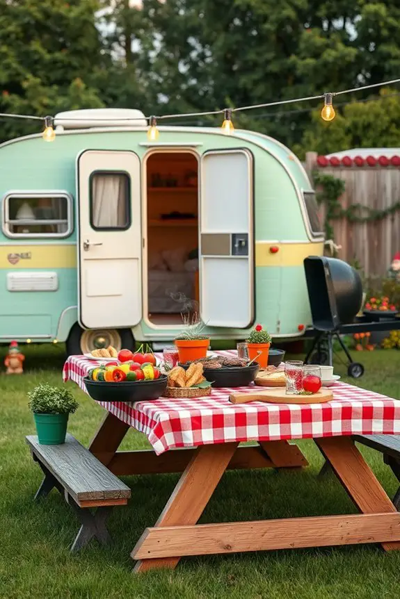 vintage trailer bbq charm