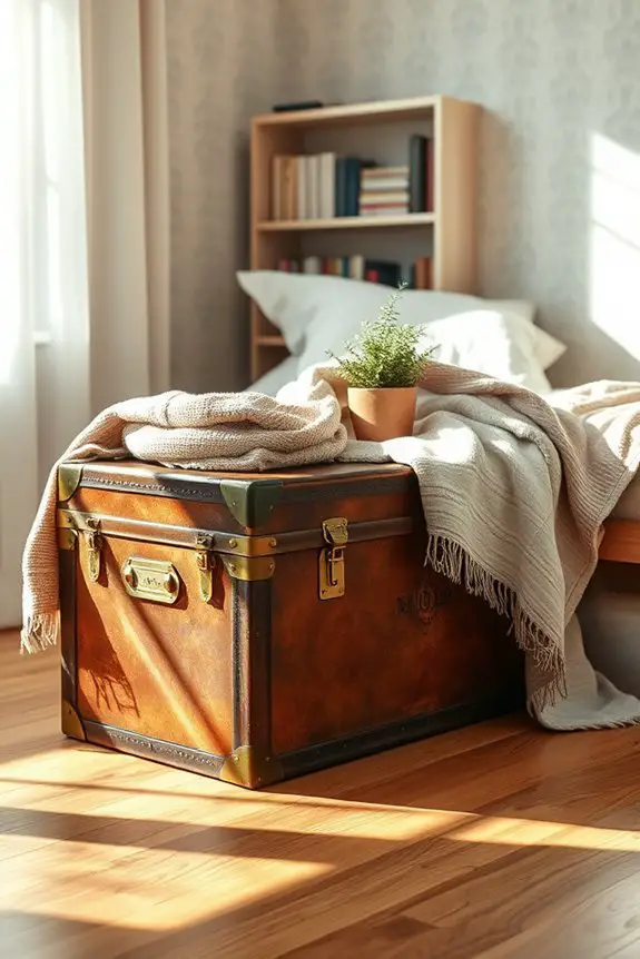 vintage trunk storage solution