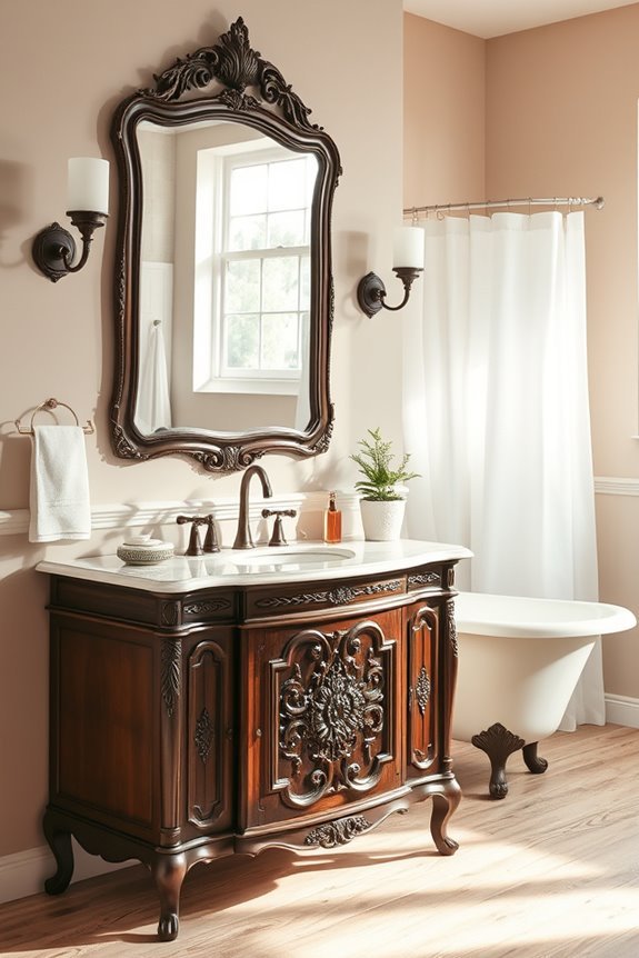 vintage vanity adds charm