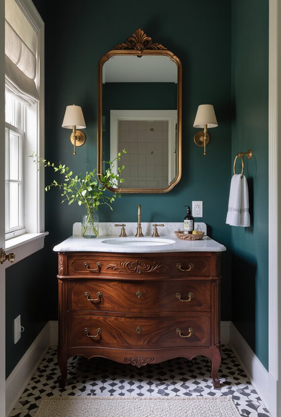 vintage vanity modern fixtures