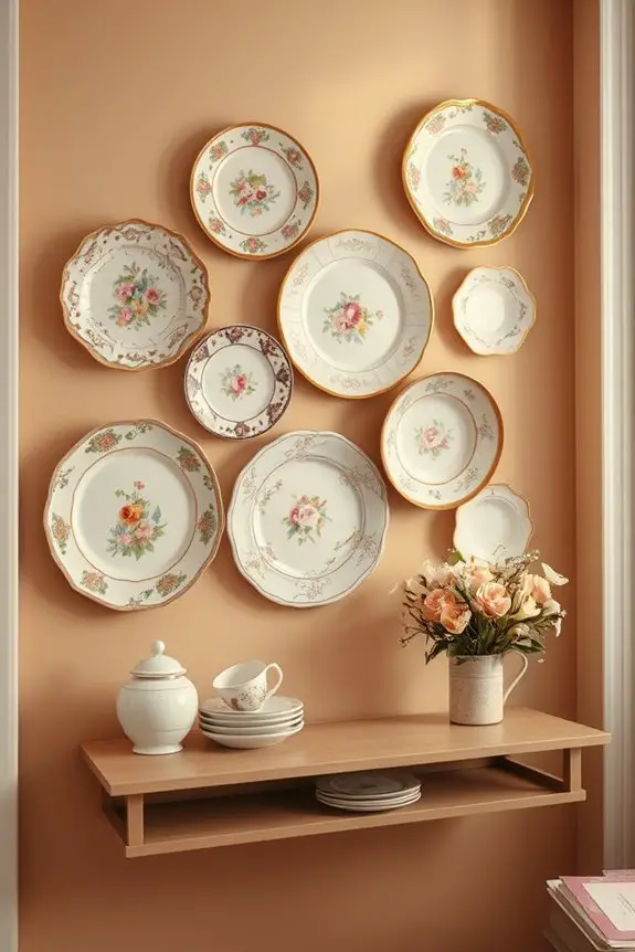 vintage wall plate decor