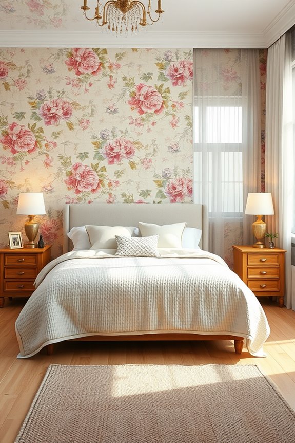 vintage wallpaper adds charm