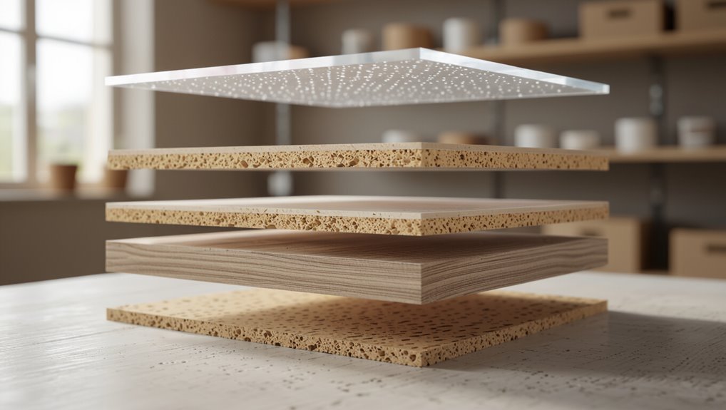 vinyl plank construction layers