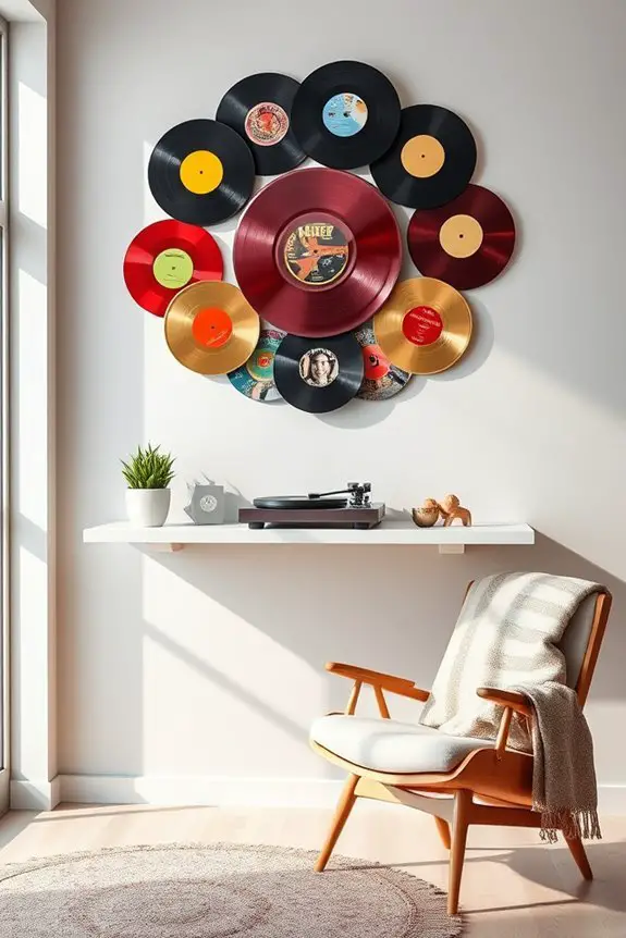 vinyl record wall display